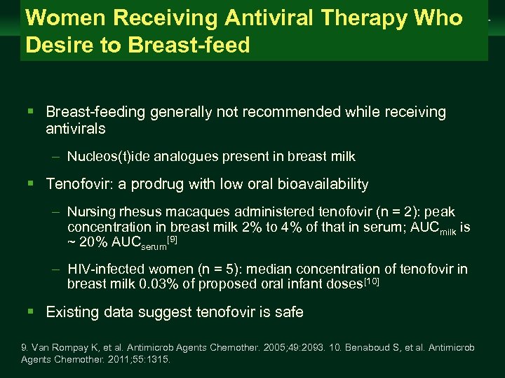 Women Receiving Antiviral Therapy Who Desire to Breast-feed Management of Chronic Hepatitis B Virus