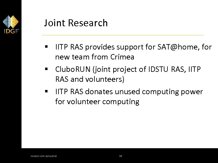 Joint Research § IITP RAS provides support for SAT@home, for new team from Crimea