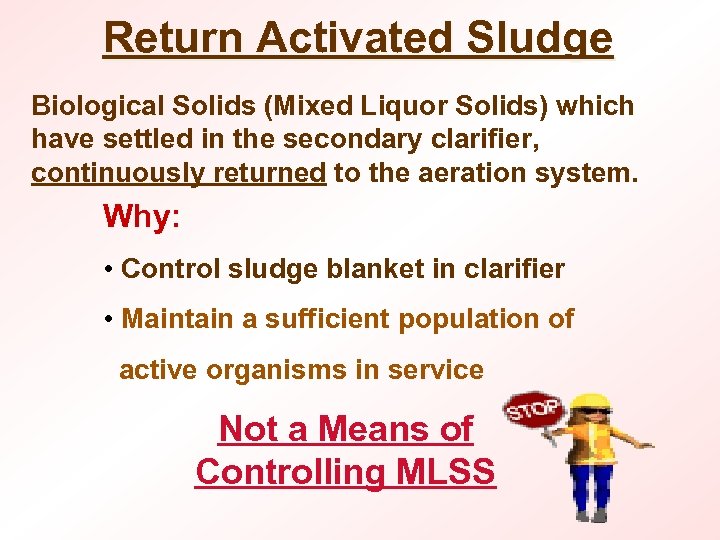 Return Activated Sludge Biological Solids (Mixed Liquor Solids) which have settled in the secondary