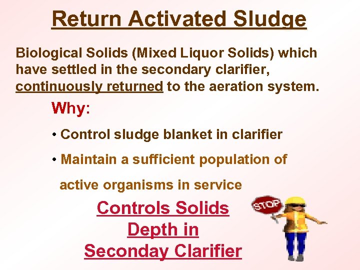 Return Activated Sludge Biological Solids (Mixed Liquor Solids) which have settled in the secondary