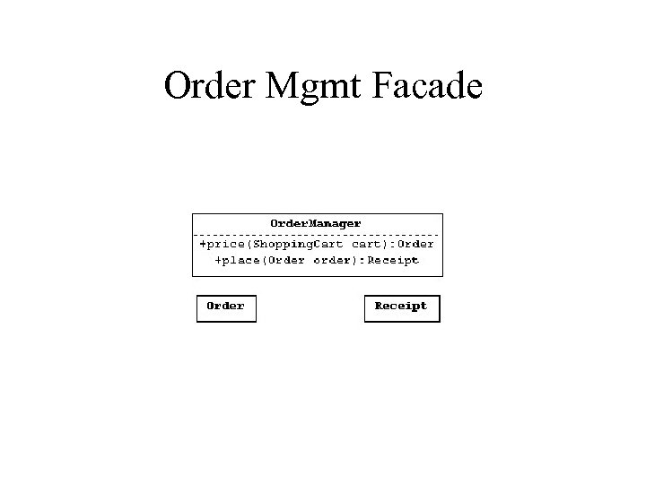 Order Mgmt Facade 