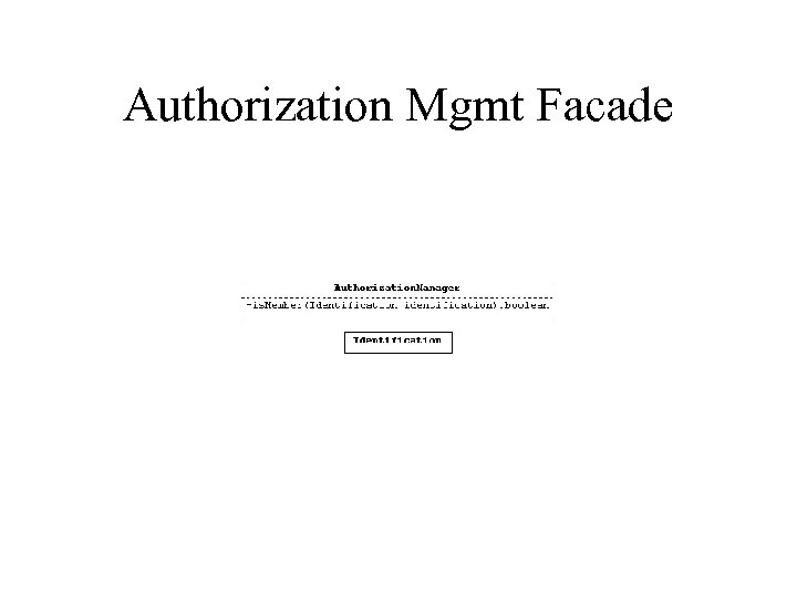 Authorization Mgmt Facade 