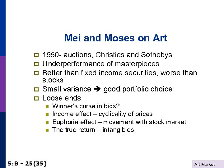 Mei and Moses on Art p p p 1950 - auctions, Christies and Sothebys