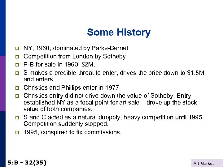 Some History p p p p NY, 1960, dominated by Parke-Bernet Competition from London