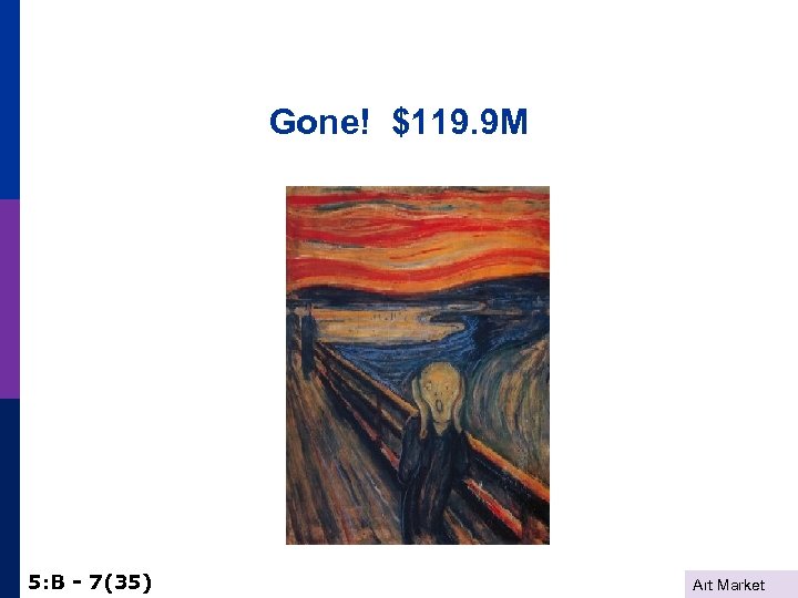 Gone! $119. 9 M 5: B - 7(35) Art Market 