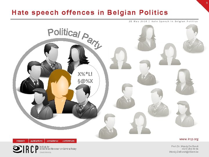 3 Hate speech offences in Belgian Politics 28 May 2016 | Hate Speech in