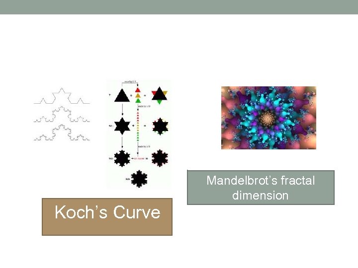 Koch’s Curve Mandelbrot’s fractal dimension 