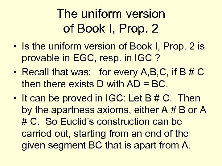 The uniform version of Book I, Prop. 2 • Is the uniform version of