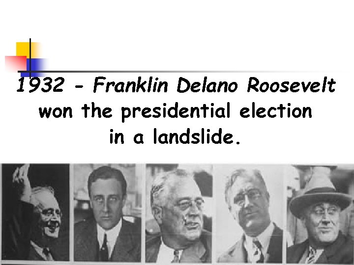 The New Deal 1933 — 1937 CHANGE