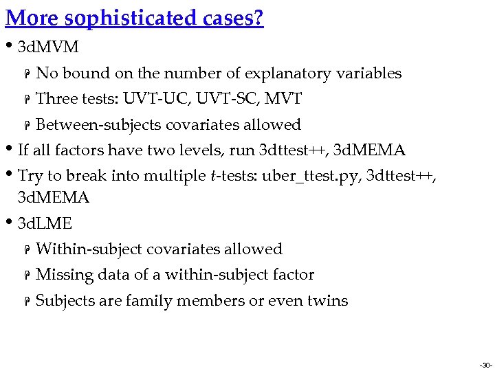 More sophisticated cases? • 3 d. MVM H No bound on the number of