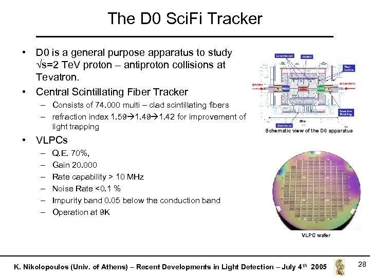 The D 0 Sci. Fi Tracker • D 0 is a general purpose apparatus