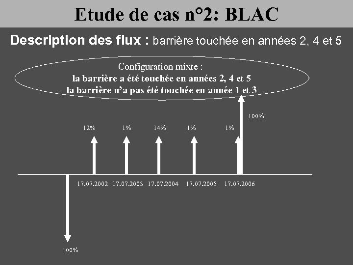 Etude de cas n° 2: BLAC Description des flux : barrière touchée en années