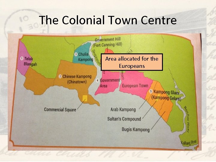 The Colonial Town Centre Area allocated for the Europeans 