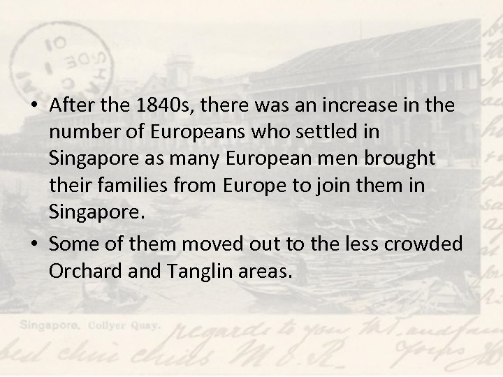  • After the 1840 s, there was an increase in the number of