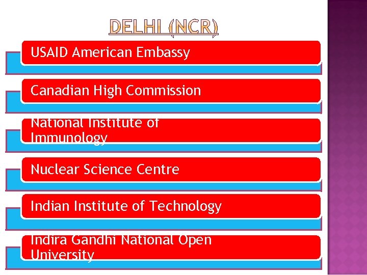 USAID American Embassy Canadian High Commission National Institute of Immunology Nuclear Science Centre Indian