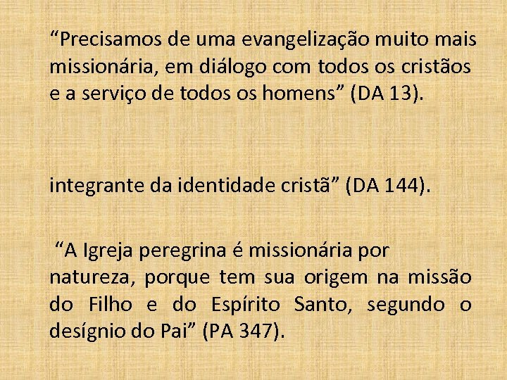 “Precisamos de uma evangelização muito mais missionária, em diálogo com todos os cristãos e