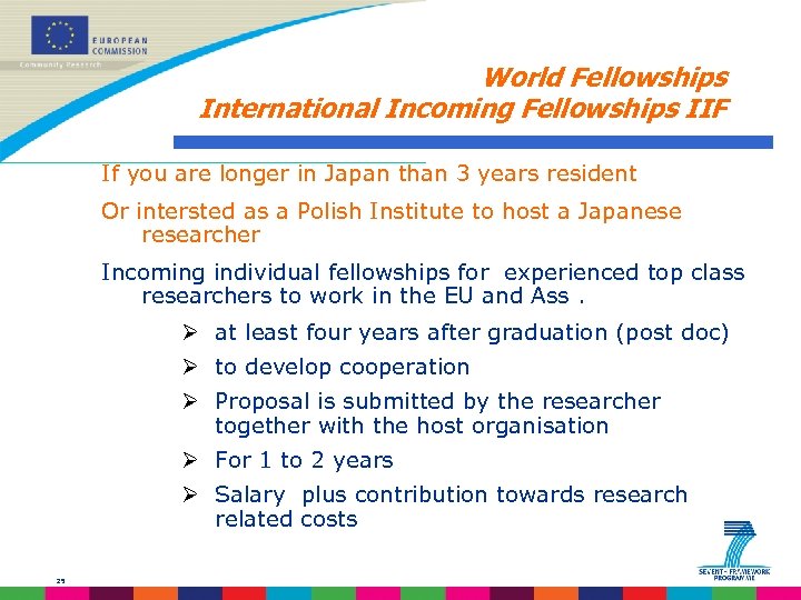 World Fellowships International Incoming Fellowships IIF If you are longer in Japan than 3