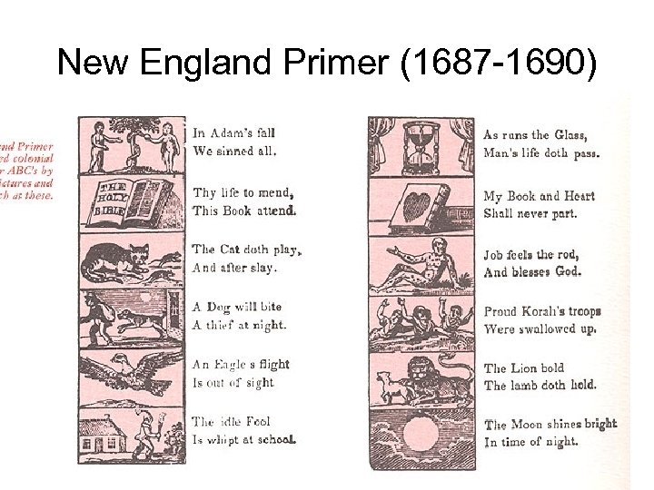 New England Primer (1687 -1690) 