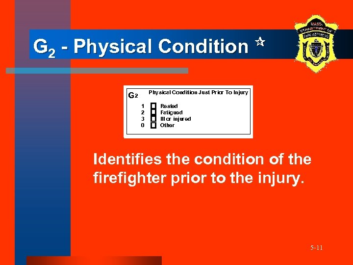 G 2 - Physical Condition G 2 2 1 2 3 0 Physical Condition