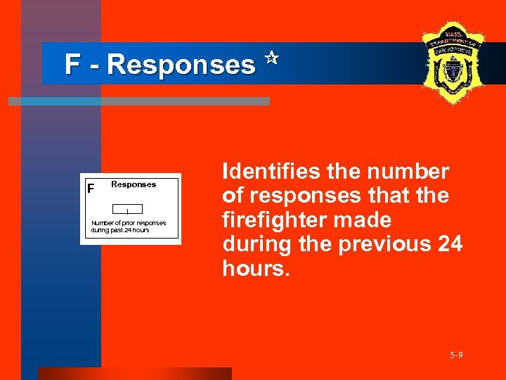 F - Responses F Responses 1 2 Number of prior responses during past 24