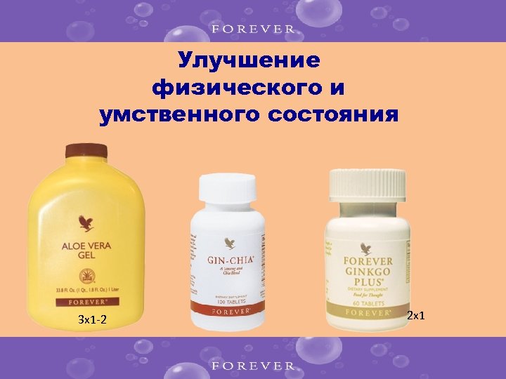 Улучшение физического и умственного состояния 3 x 1 -2 2 x 1 