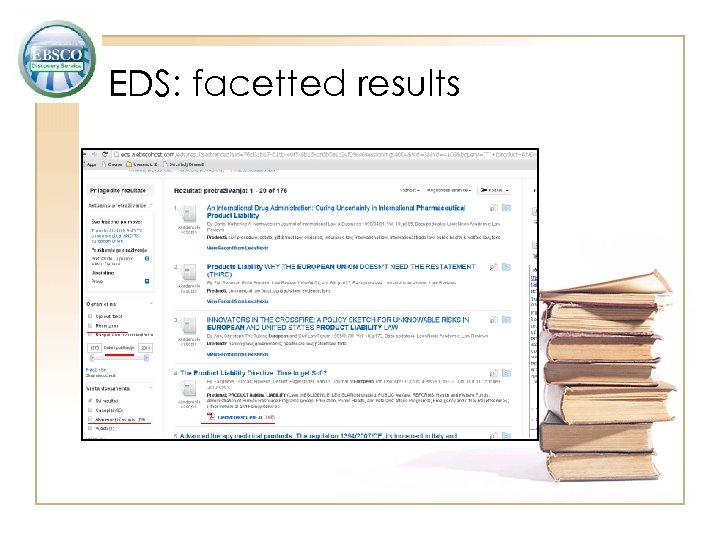 EDS: facetted results 