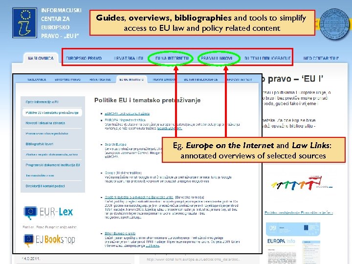 Guides, overviews, bibliographies and tools to simplify access to EU law and policy related