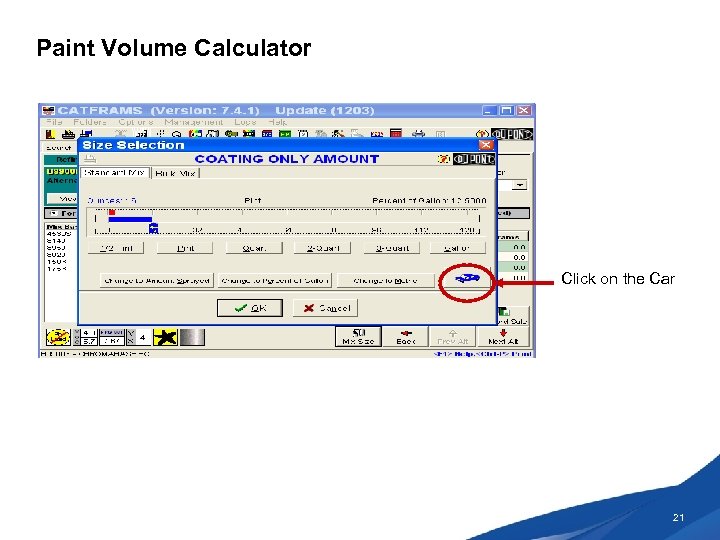 Paint Volume Calculator Click on the Car 21 