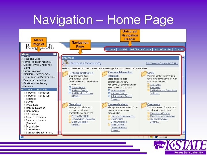 Navigation – Home Page 