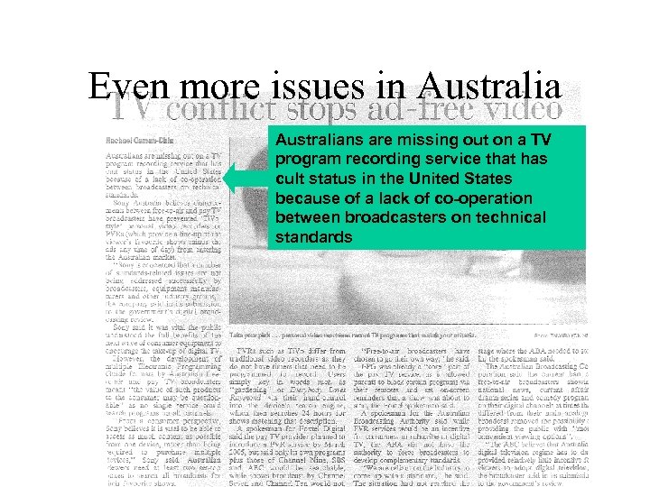 Even more issues in Australians are missing out on a TV program recording service