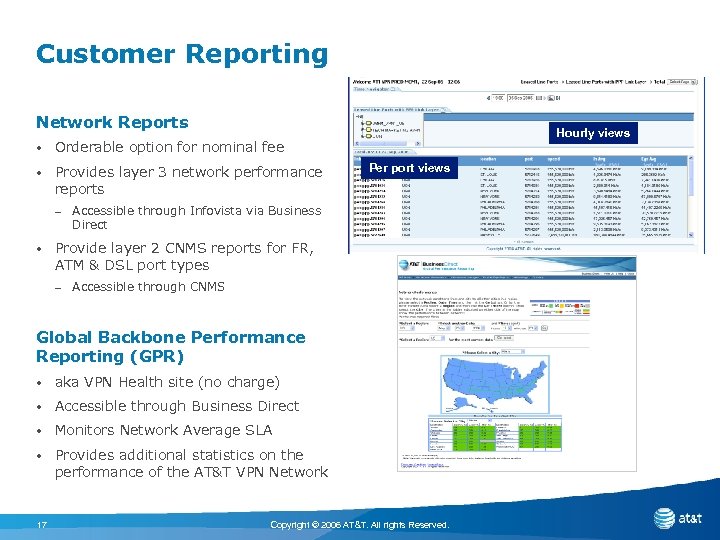 Customer Reporting Network Reports • Orderable option for nominal fee • Provides layer 3