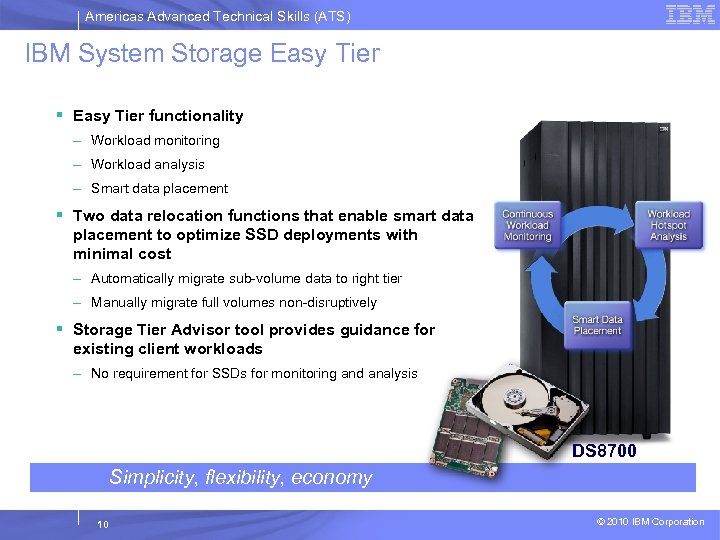 Americas Advanced Technical Skills (ATS) IBM System Storage Easy Tier § Easy Tier functionality