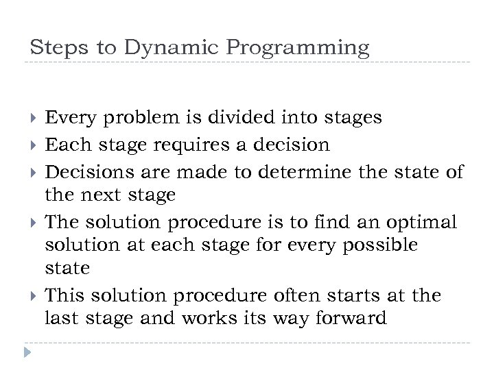 Dynamic Programming and the Knapsack Problem Paul Dohmen