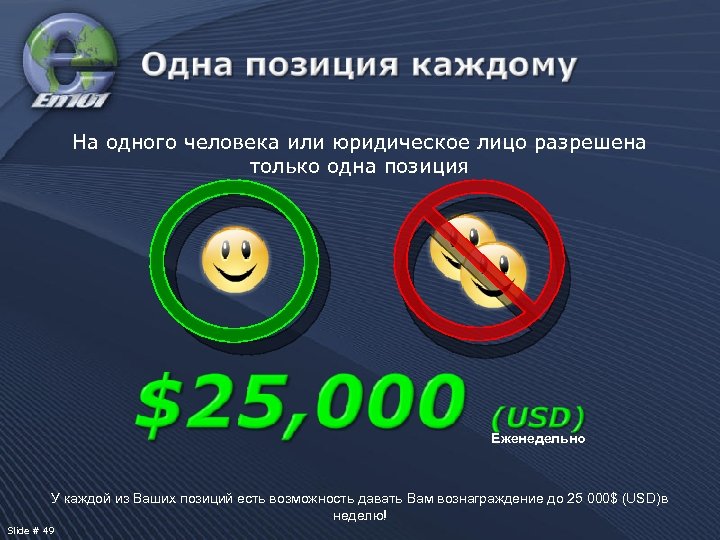 На одного человека или юридическое лицо разрешена только одна позиция Еженедельно У каждой из