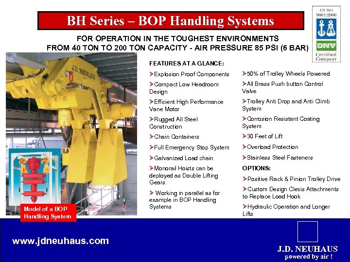 BH Series – BOP Handling Systems FOR OPERATION IN THE TOUGHEST ENVIRONMENTS FROM 40