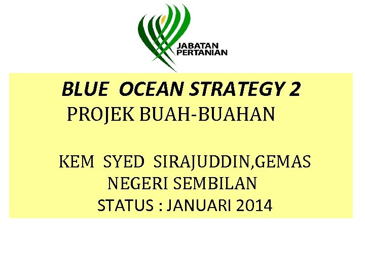 Blue Ocean Strategy 2 Projek Buah Buahan Kem Syed