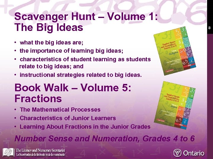 Scavenger Hunt – Volume 1: The Big Ideas • what the big ideas are;