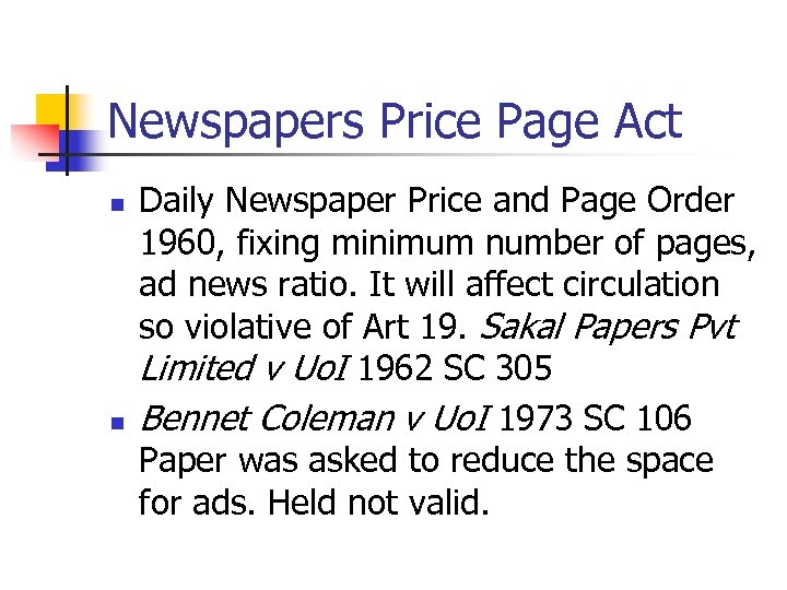 Newspapers Price Page Act n n Daily Newspaper Price and Page Order 1960, fixing
