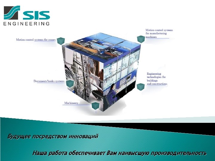 Будущее посредством инноваций Наша работа обеспечивает Вам наивысшую производительность 
