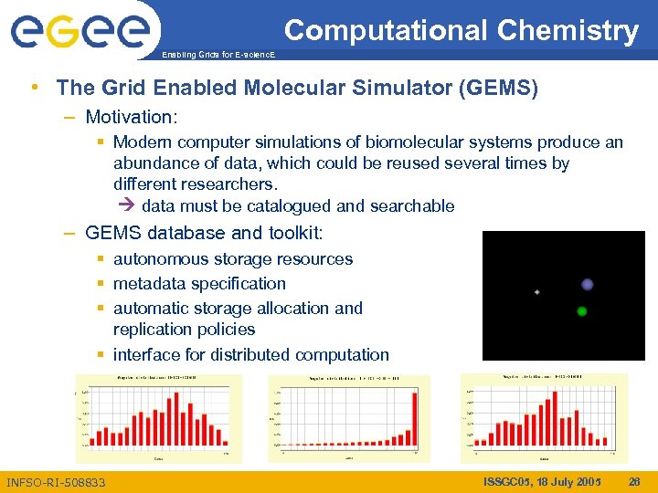 Computational Chemistry Enabling Grids for E-scienc. E • The Grid Enabled Molecular Simulator (GEMS)