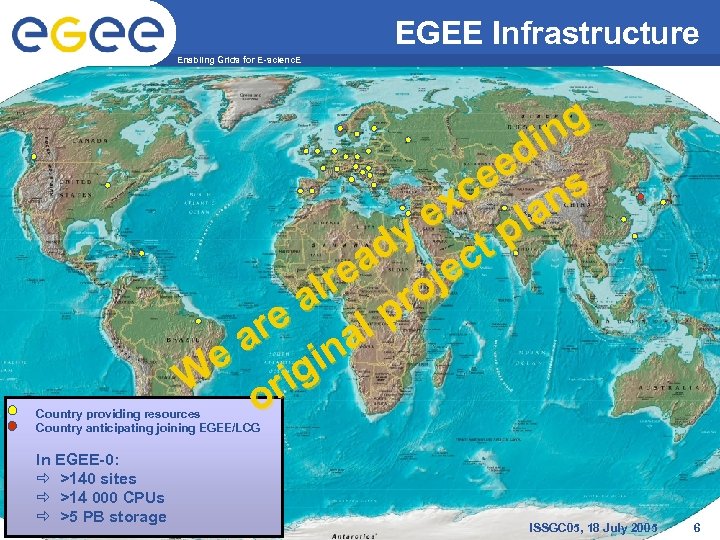 EGEE Infrastructure Enabling Grids for E-scienc. E ng di ee s c x an