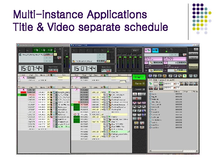Multi-instance Applications Title & Video separate schedule 