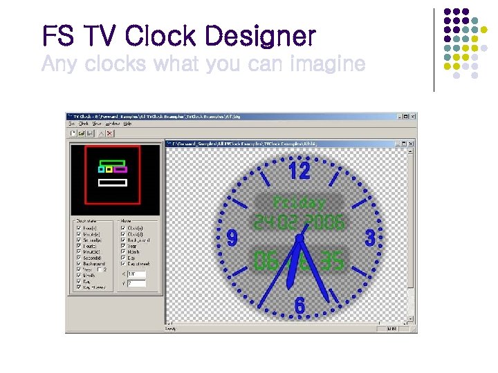 FS TV Clock Designer Any clocks what you can imagine 