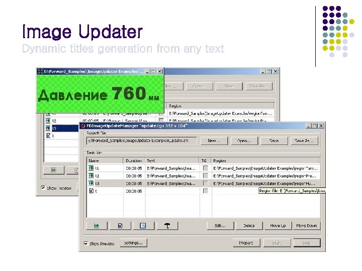 Image Updater Dynamic titles generation from any text 