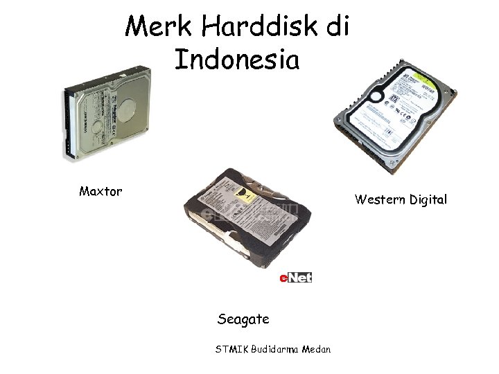 Merk Harddisk di Indonesia Maxtor Western Digital Seagate STMIK Budidarma Medan 