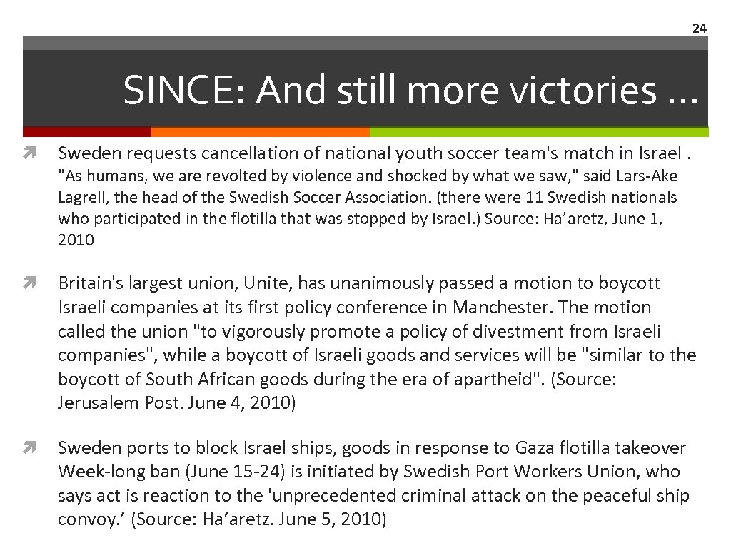 24 SINCE: And still more victories … Sweden requests cancellation of national youth soccer