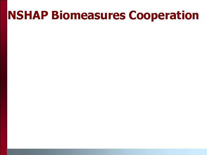 NSHAP Biomeasures Cooperation 