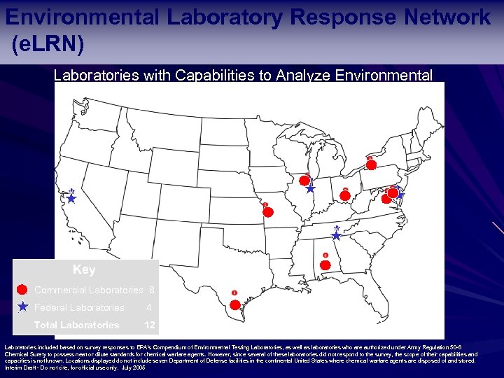 Environmental Laboratory Response Network (e. LRN) Laboratories with Capabilities to Analyze Environmental Samples for