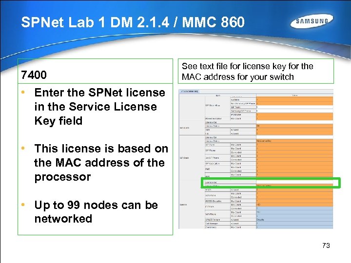 SPNet Lab 1 DM 2. 1. 4 / MMC 860 7400 See text file