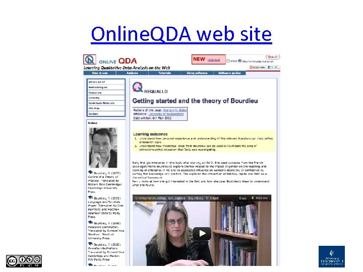Online. QDA web site Equinox: School of Human and Health Sciences Conference, 18 th